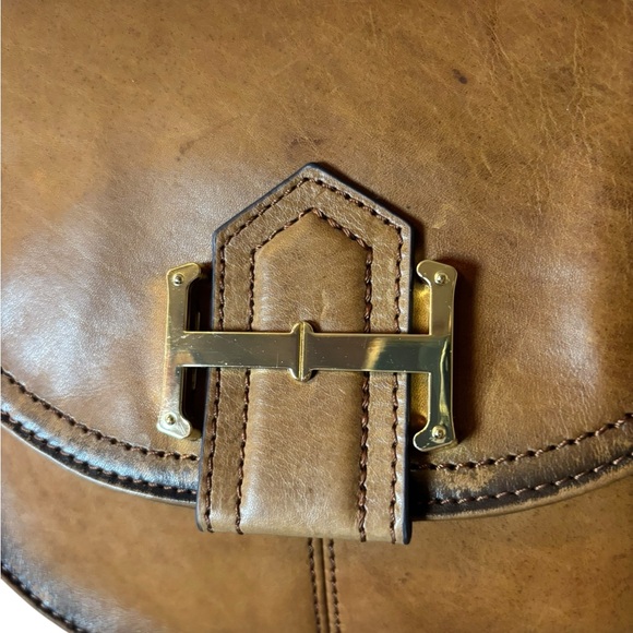 Tignanello Saddle Brown Leather Crossbody Bag - Picture 6 of 11